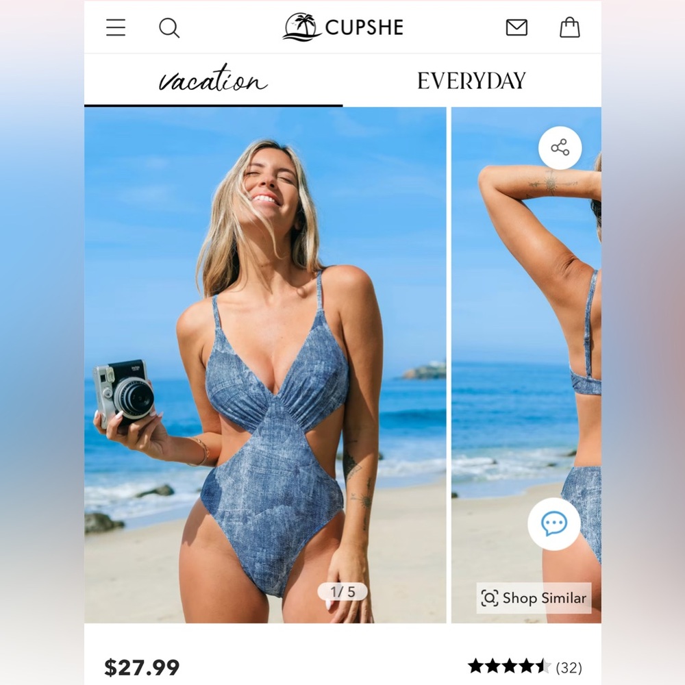 Cupshe One Piece Swimsuit Size L
